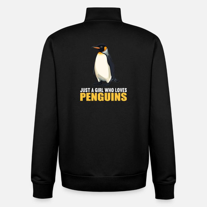 Penguins Penguin - Unisex Organic Zip Sweatshirt by Stanley/Stella - black