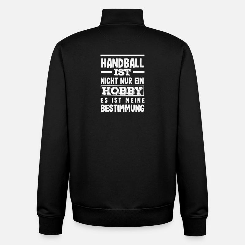Handball Joueurs Handball Handball Cadeaux - Sweat zippé unisexe en coton bio Stanley/Stella - noir