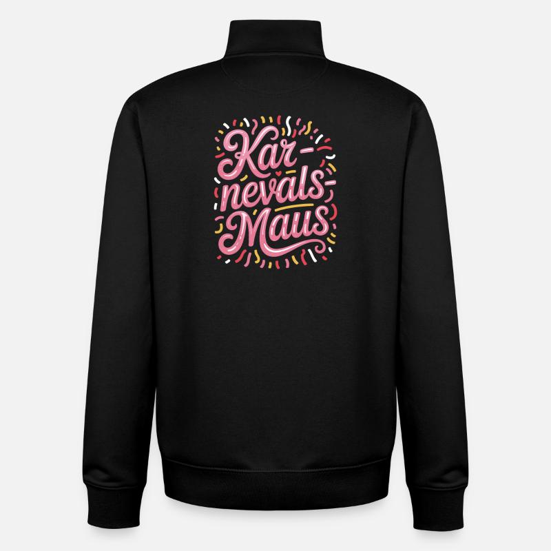 Karnevalsmaus Karneval Köln Kölner Karnevals Maus - Unisex Organic Zip Sweatshirt von Stanley/Stella - Schwarz