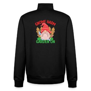 Garden Gnome Costume Gnome Harm Garden On Gnome - Unisex Organic Zip Sweatshirt von Stanley/Stella - Schwarz - Hinten - AI Model Male 185 light (185cm)