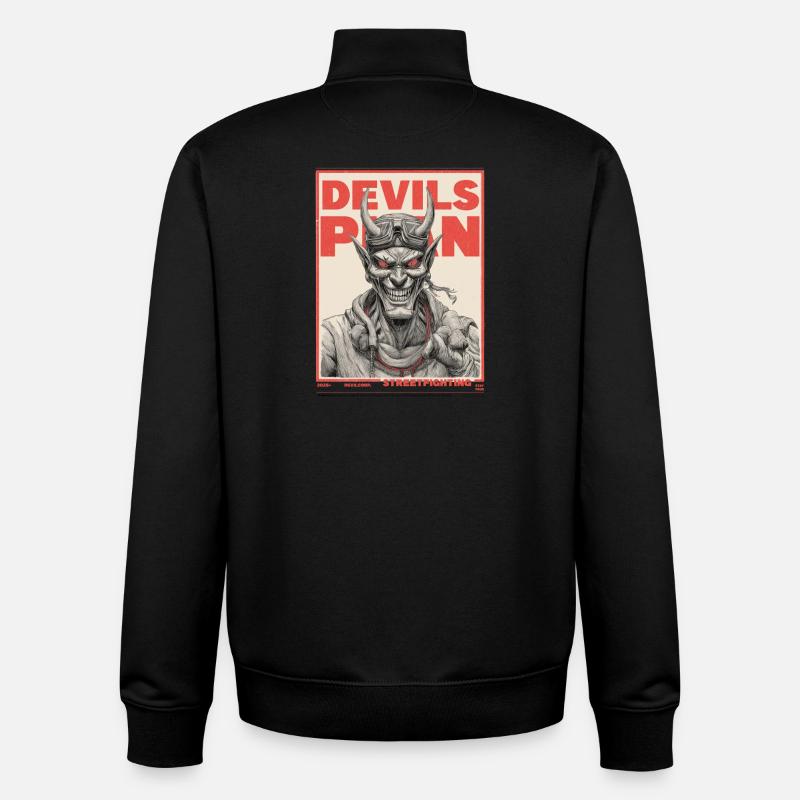 Devil's Plan - Unisex Organic Zip Sweatshirt by Stanley/Stella - black