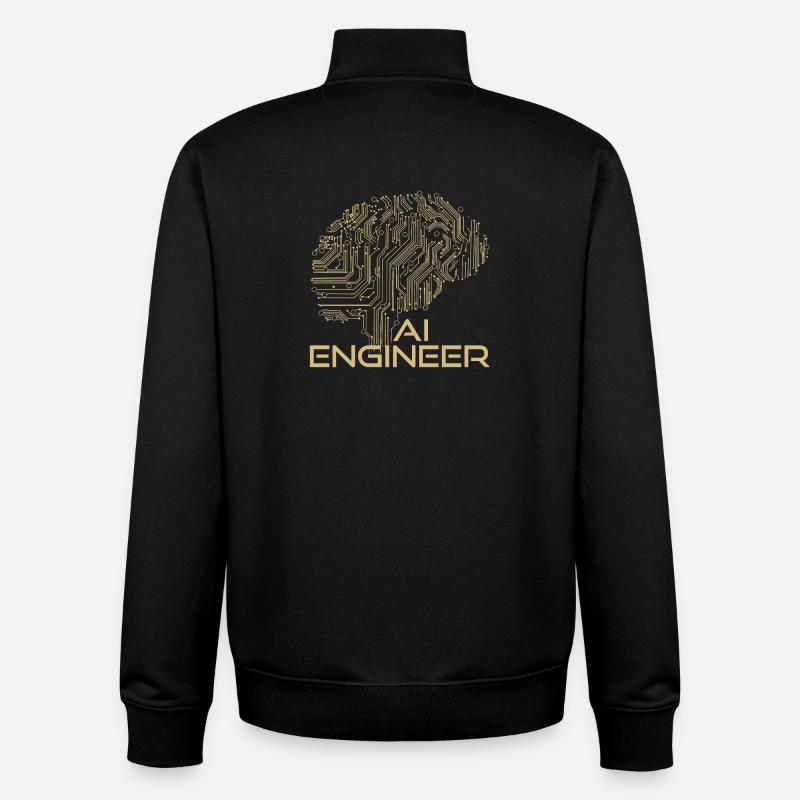 AI Engineer – Artificial Intelligence & Technology - Unisex Organic Zip Sweatshirt by Stanley/Stella - black