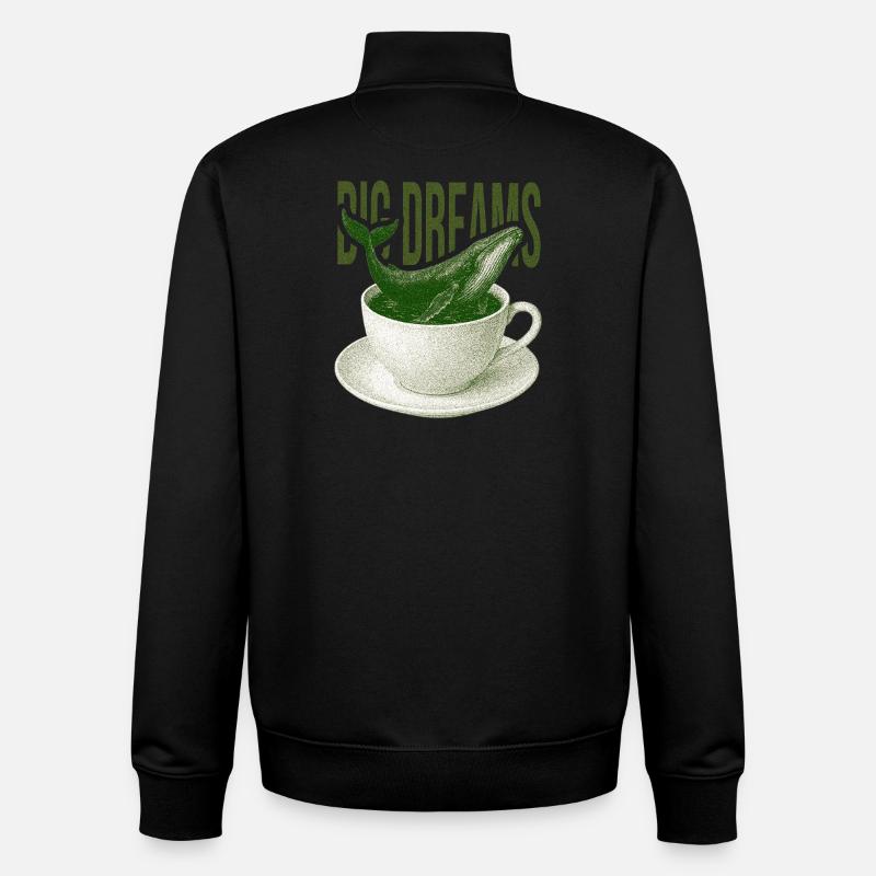 Coupe Dreams Tide - Sweat zippé unisexe en coton bio Stanley/Stella - noir