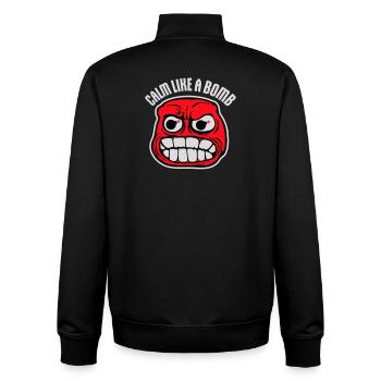 Calm Like Bomb Paradox Ironie Humor Explosiv Witz - Unisex Organic Zip Sweatshirt von Stanley/Stella - Schwarz - Hinten - AI Model Male 185 light (185cm)