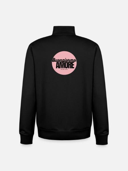 Buongiorno Amore Pink Circle - Unisex Organic Zip Sweatshirt by Stanley/Stella - black