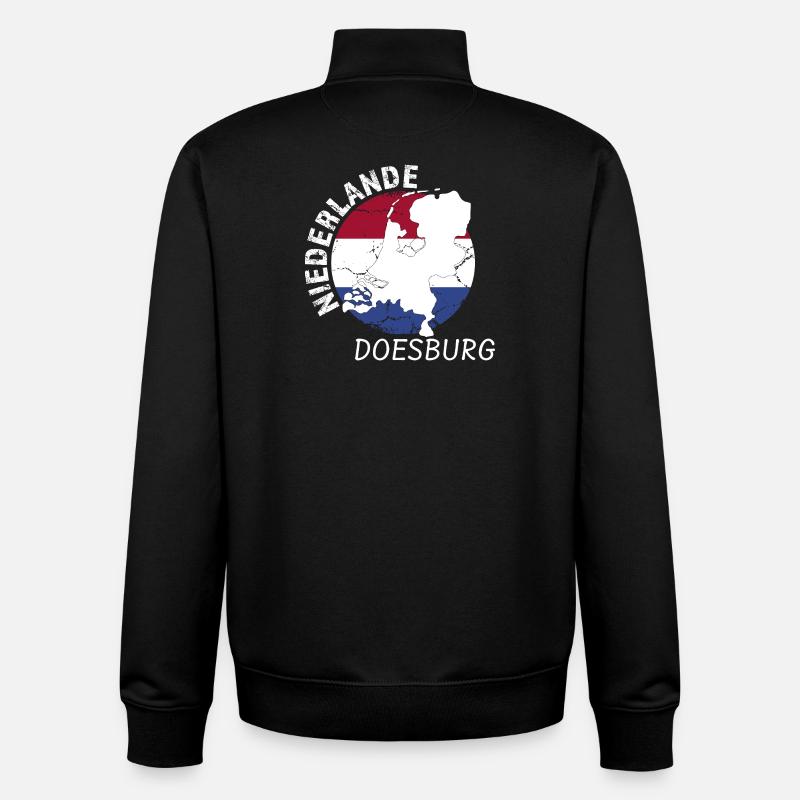 Doesburg - Sweat zippé unisexe en coton bio Stanley/Stella - noir