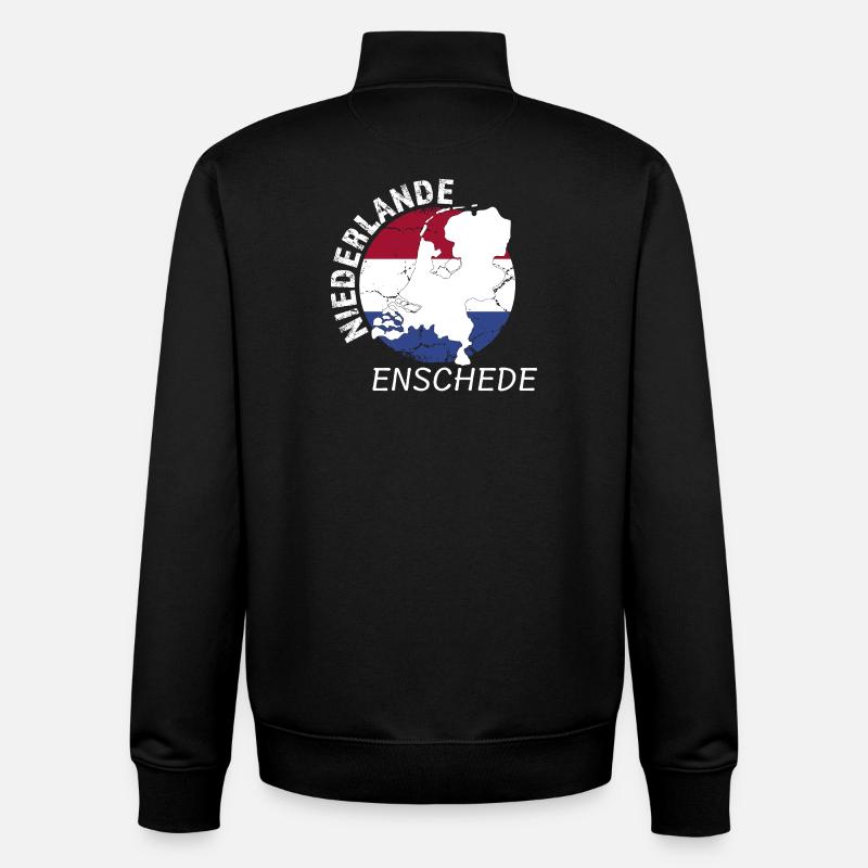 Enschede - Sweat zippé unisexe en coton bio Stanley/Stella - noir