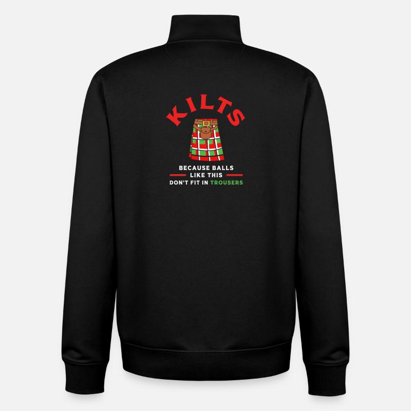 Schottenrock Schottland Ecosse Kilt - Sweat zippé unisexe en coton bio Stanley/Stella - noir