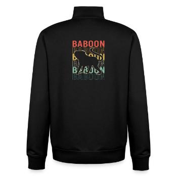 Baboon Pavian Primat Affe Affen - Unisex Organic Zip Sweatshirt von Stanley/Stella - Schwarz - Hinten - AI Model Male 185 light (185cm)