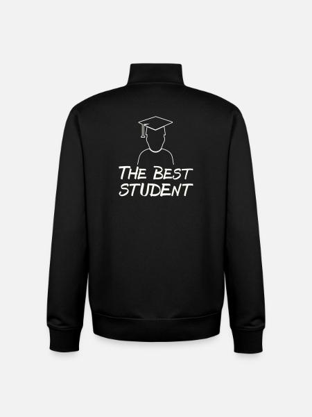 Der Beste Student – Abschlussmotiv - Unisex Organic Zip Sweatshirt von Stanley/Stella - Schwarz
