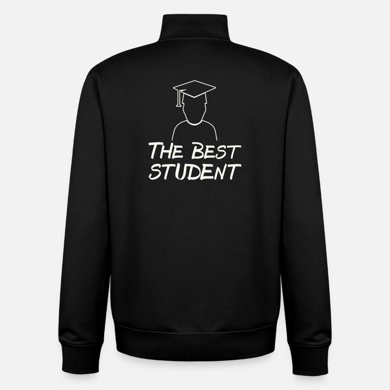 Der Beste Student – Abschlussmotiv - Unisex Organic Zip Sweatshirt von Stanley/Stella - Schwarz