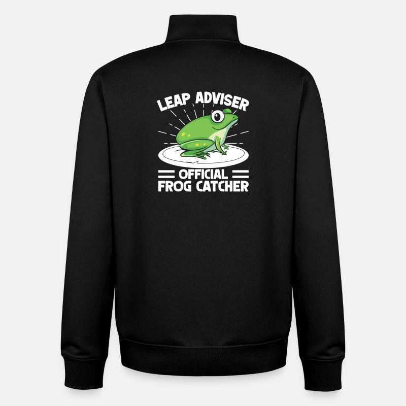 Frog Catcher Leap Adviser Frog - Unisex Organic Zip Sweatshirt von Stanley/Stella - Schwarz