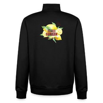 Zitruspresse Fruchtiger Genuss - Unisex Organic Zip Sweatshirt von Stanley/Stella - Schwarz - Hinten - AI Model Male 185 light (185cm)