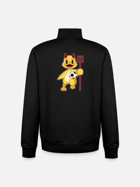 Duck Halloween Football - Unisex Organic Zip Sweatshirt by Stanley/Stella - black
