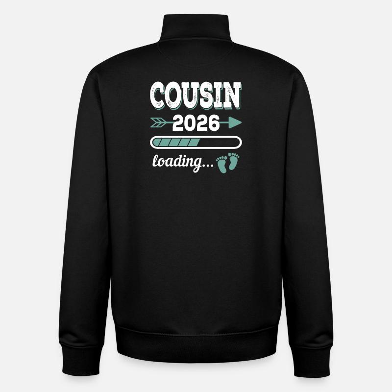 Cousin 2026 Loading Big Cousin - Unisex Organic Zip Sweatshirt by Stanley/Stella - black