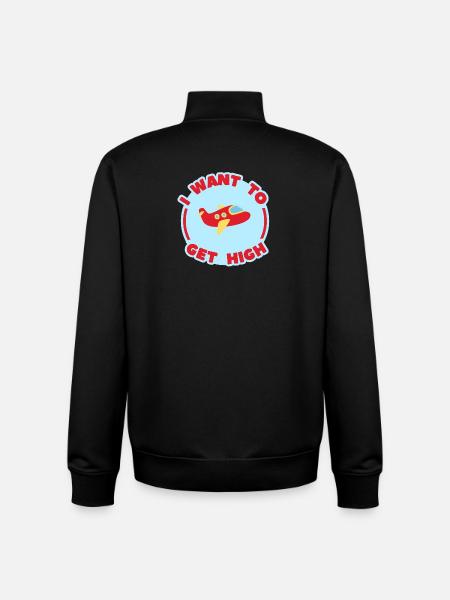 ICH WILL HIGH WERDEN - Unisex Organic Zip Sweatshirt von Stanley/Stella - Schwarz