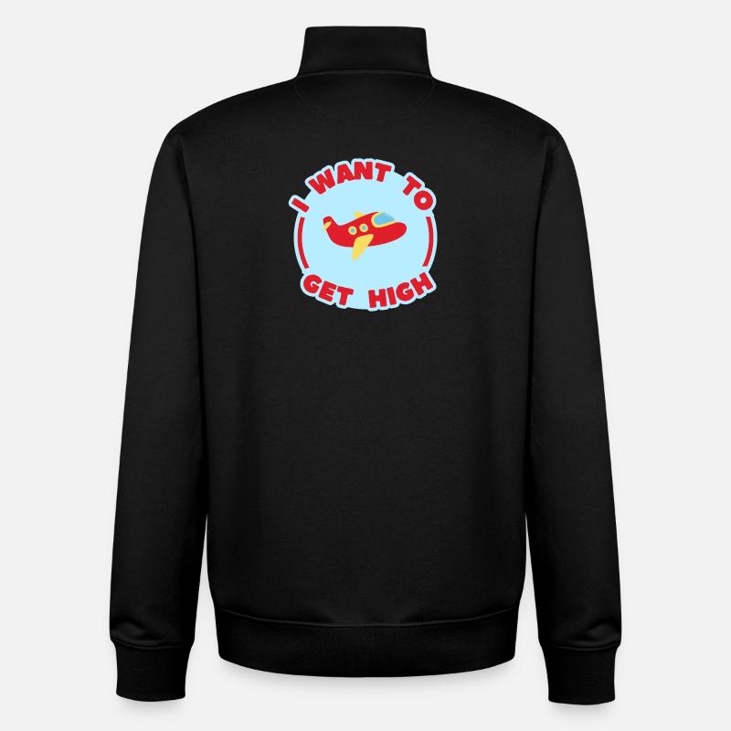 ICH WILL HIGH WERDEN - Unisex Organic Zip Sweatshirt von Stanley/Stella - Schwarz