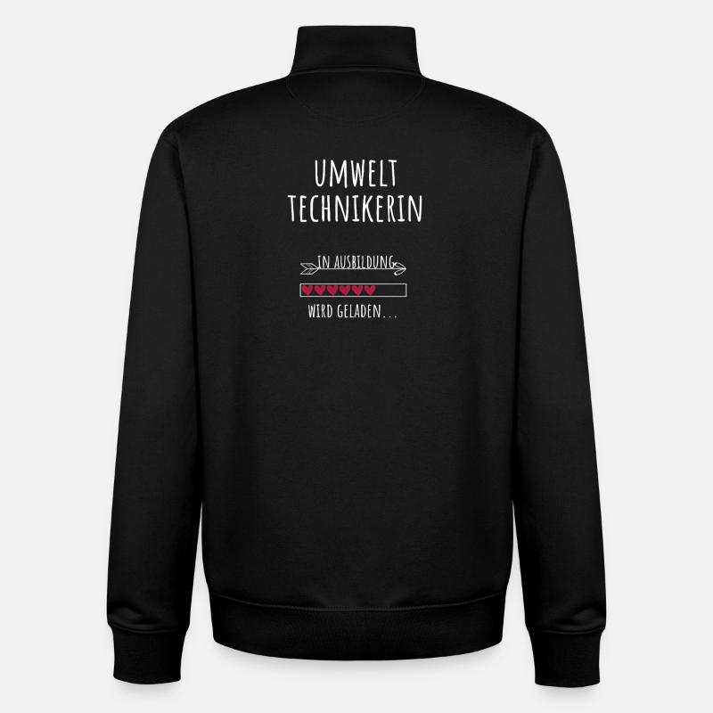 Environmental Technician Studies Profession Training - Unisex Organic Zip Sweatshirt by Stanley/Stella - black