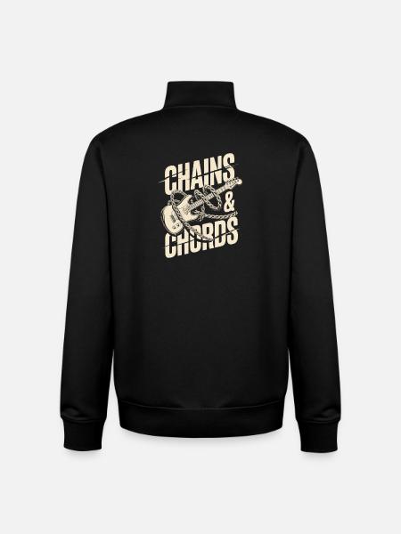 Chains & Chords Punk Rock Music - Unisex Organic Zip Sweatshirt by Stanley/Stella - black