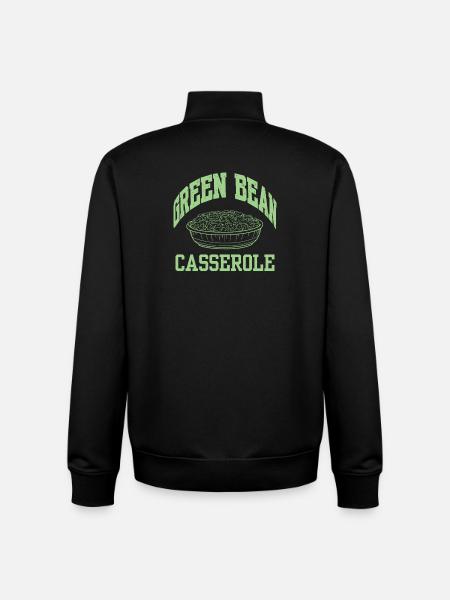 cool Green Bean Casserole - Unisex Organic Zip Sweatshirt by Stanley/Stella - black