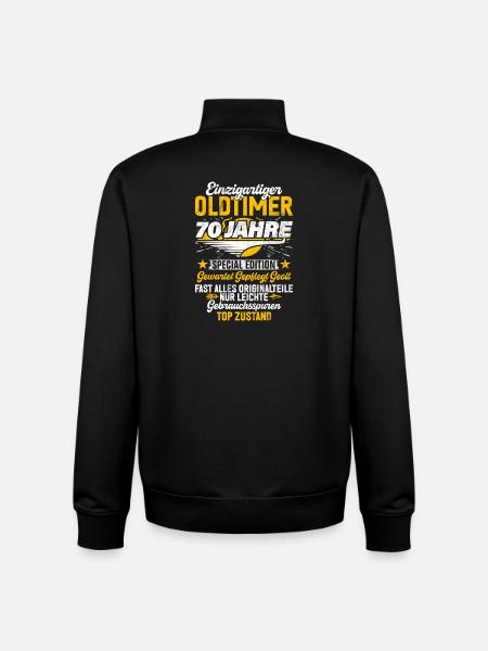 70 Years Unique Classic 70th Birthday - Unisex Organic Zip Sweatshirt by Stanley/Stella - black