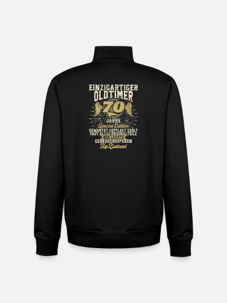 70 Years Unique Classic 70th Birthday - Unisex Organic Zip Sweatshirt by Stanley/Stella - black