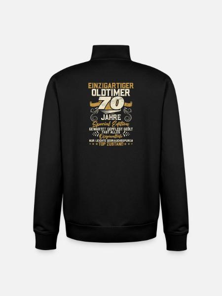 70 Years Unique Classic 70th Birthday - Unisex Organic Zip Sweatshirt by Stanley/Stella - black