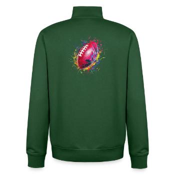 Football - Sweat zippé unisexe en coton bio Stanley/Stella - vert bouteille - Dos - AI Model Male 185 dark (185cm)