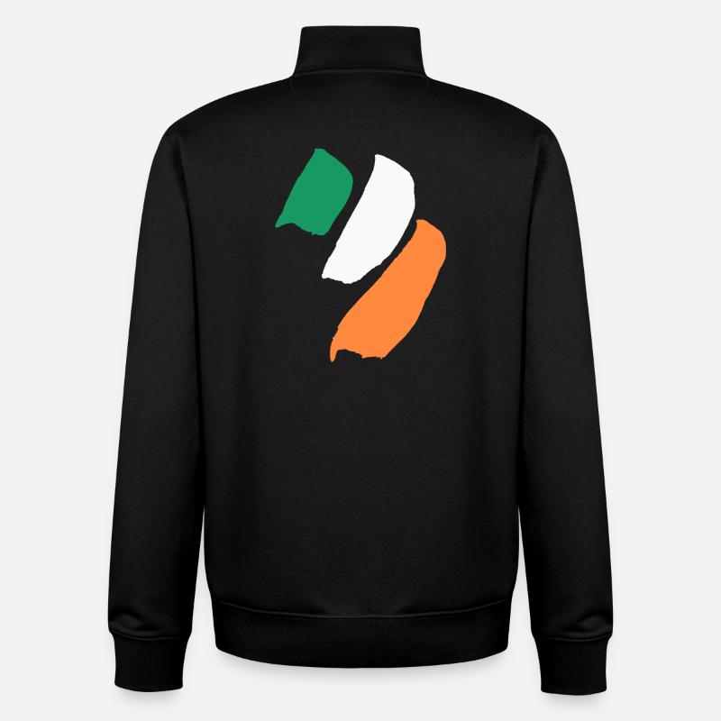 Drapeau de l’Irlande - Sweat zippé unisexe en coton bio Stanley/Stella - noir