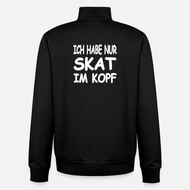Skat - Sweat zippé unisexe en coton bio Stanley/Stella - noir