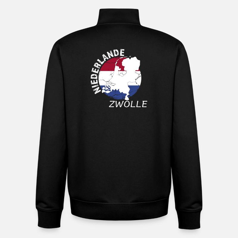 Zwolle - Unisex Organic Zip Sweatshirt by Stanley/Stella - black