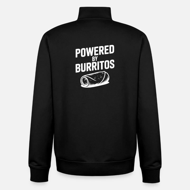 Propulsé par Burritos - Sweat zippé unisexe en coton bio Stanley/Stella - noir