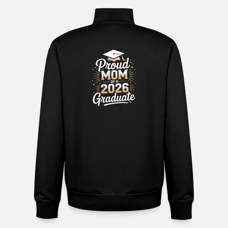 Fière maman d’un diplômé de 2026 - Sweat zippé unisexe en coton bio Stanley/Stella - noir