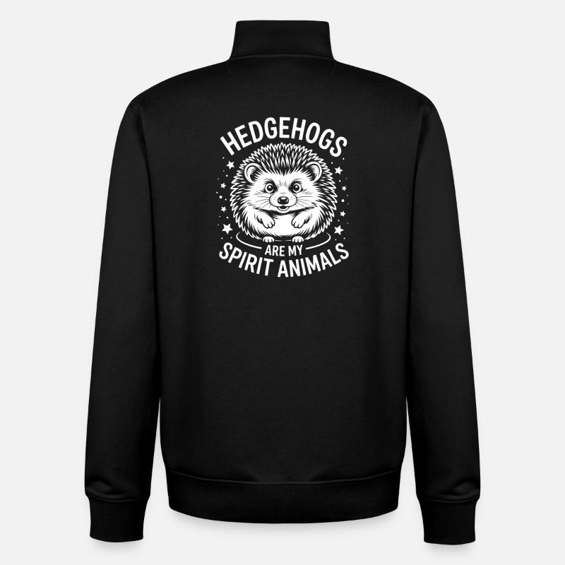 Igel Spruch Lustiges Igel Geschenk - Unisex Organic Zip Sweatshirt von Stanley/Stella - Schwarz