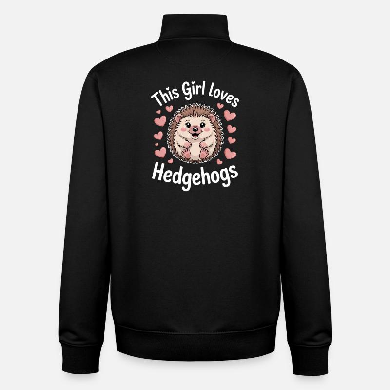 Igel Spruch Lustiges Igel Geschenk - Unisex Organic Zip Sweatshirt von Stanley/Stella - Schwarz