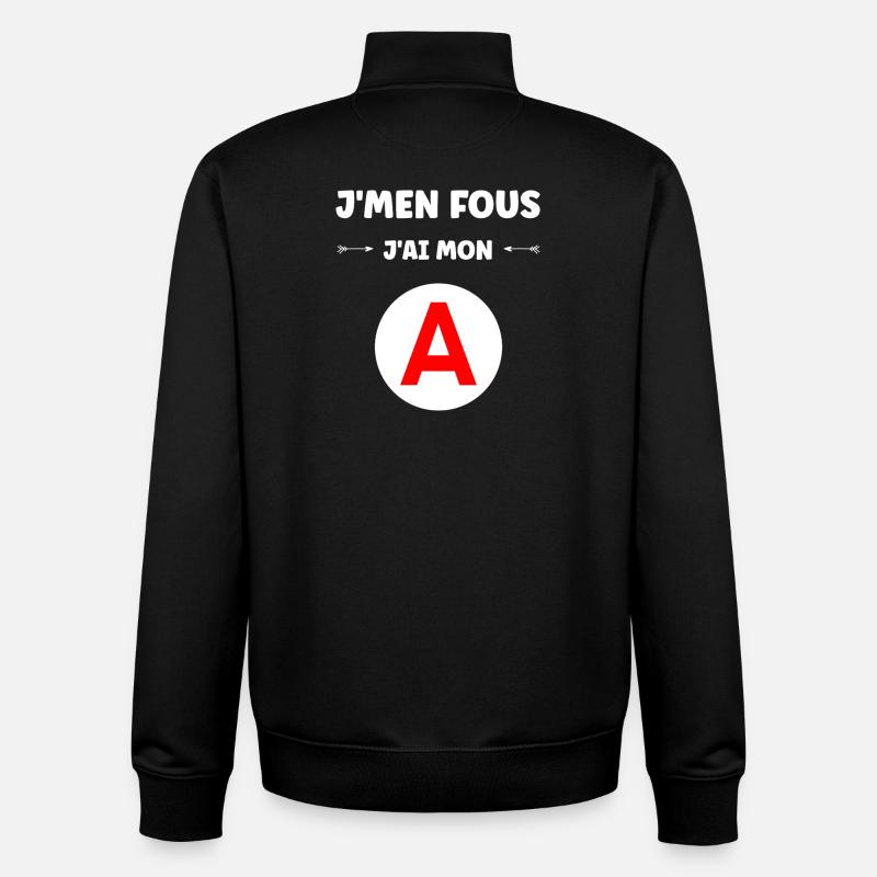 Führerschein-Humor - Unisex Organic Zip Sweatshirt von Stanley/Stella - Schwarz