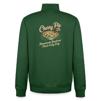 Boulangerie Vintage Publicité - Sweat zippé unisexe en coton bio Stanley/Stella - vert bouteille - Dos - AI Model Male 185 dark (185cm)