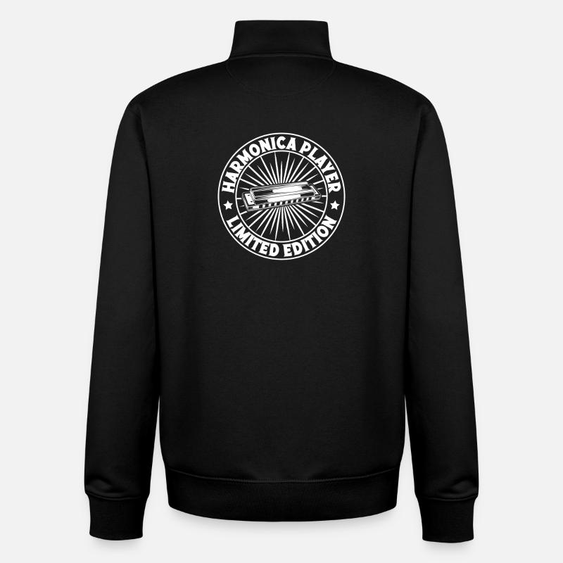 Harmonica Musican LImited Edition Harmonica - Unisex Organic Zip Sweatshirt by Stanley/Stella - black