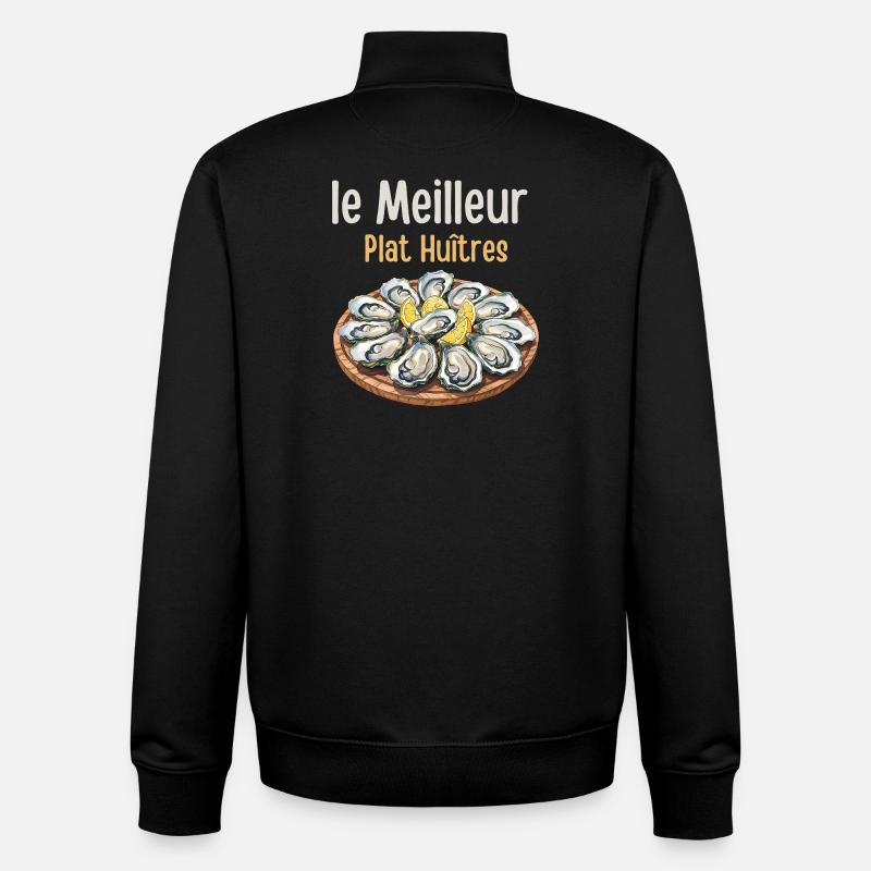 Die beste Austernplatte - Unisex Organic Zip Sweatshirt von Stanley/Stella - Schwarz