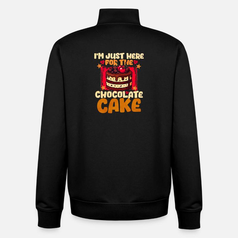 Gâteau Gâteau au chocolat - Sweat zippé unisexe en coton bio Stanley/Stella - noir