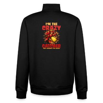 Softball - Unisex Organic Zip Sweatshirt von Stanley/Stella - Schwarz - Hinten - AI Model Male 185 light (185cm)