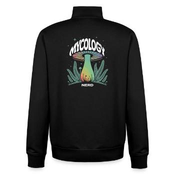 Mycology Nerd Fungi Science Mushroom Scientist - Unisex Organic Zip Sweatshirt von Stanley/Stella - Schwarz - Hinten - AI Model Male 185 light (185cm)