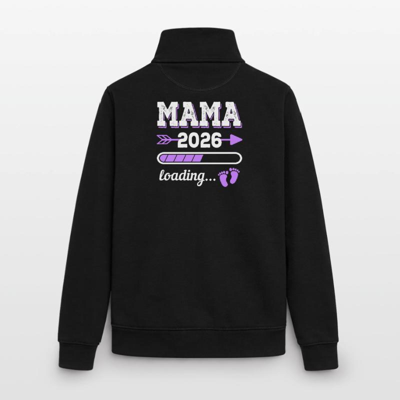 Mama 2026 Loading Schwangerschaft Geschenkidee Unisex Organic Zip Sweatshirt von Stanley/Stella