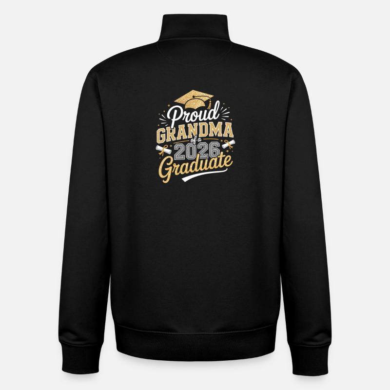 Stolze Oma 2026 Absolvent - Unisex Organic Zip Sweatshirt von Stanley/Stella - Schwarz