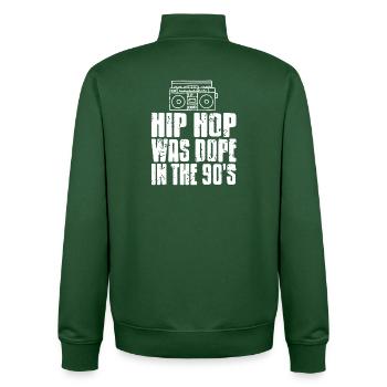 Rhythm Street Flow Was Legendary In The 90s - Unisex Organic Zip Sweatshirt von Stanley/Stella - Flaschengrün - Hinten - AI Model Male 185 dark (185cm)