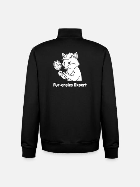 Fur-ensics Expert Detective Paw - Unisex Organic Zip Sweatshirt by Stanley/Stella - black
