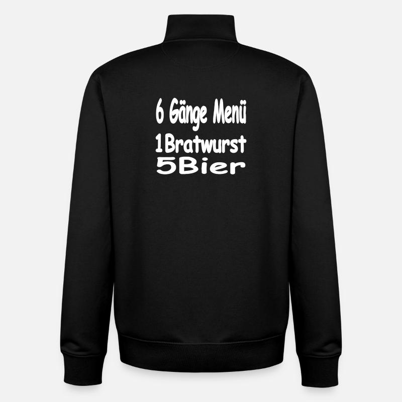 Bière - Sweat zippé unisexe en coton bio Stanley/Stella - noir
