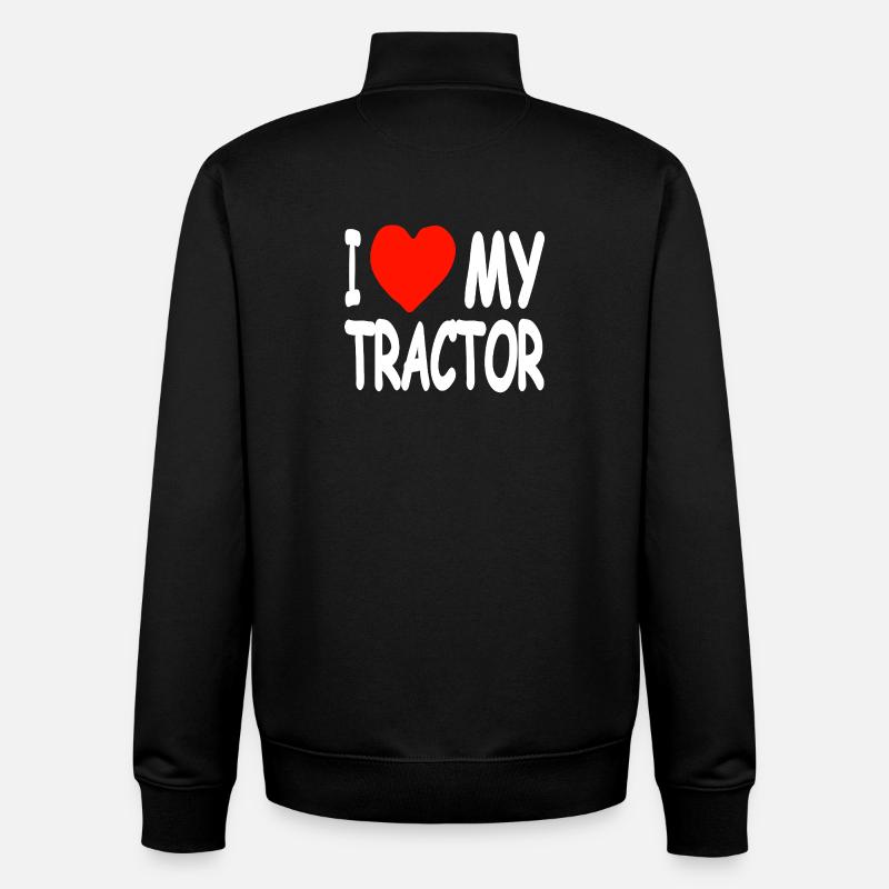 Traktor - Unisex Organic Zip Sweatshirt von Stanley/Stella - Schwarz