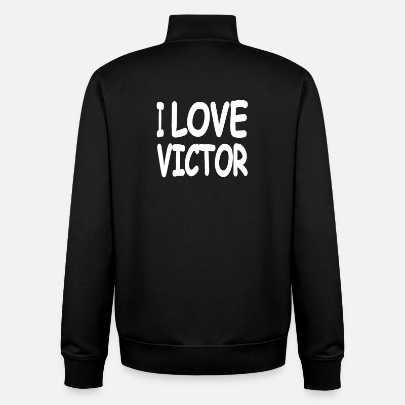 Vainqueur - Sweat zippé unisexe en coton bio Stanley/Stella - noir