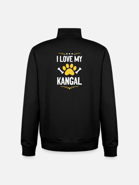 J’adore mon Kangal - Sweat zippé unisexe en coton bio Stanley/Stella - noir